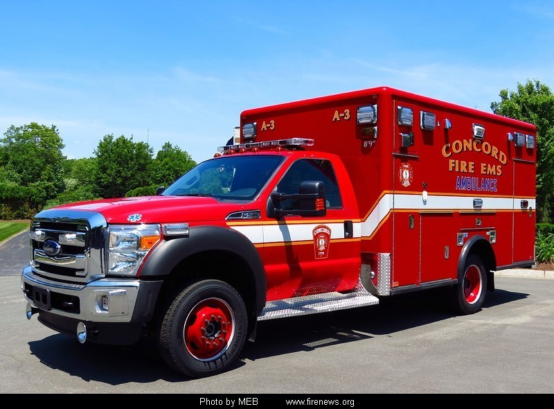 Red Ford F450 Ambulance